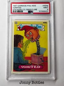 1987 Garbage Pail Kids VomiTed 459a Single Line Checklist PSA 9 OS11 - Picture 1 of 2