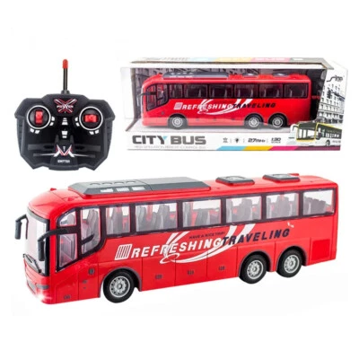 1/30 RC Bus Electric Remote Control Car with Light Tour Bus School Toys for Boys - Image 1 of 4