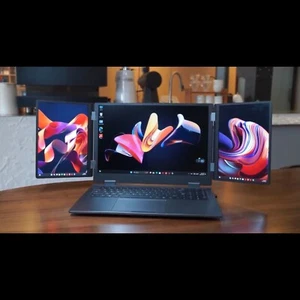 ZeeTec 16" +10.5” +10.5” THREE SCREEN LAPTOP COMPUTER Intel i7 12th 16GB 512GB - Picture 1 of 9