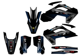 2023 FC SURGE Black Senge Graphics Kit Compatible with Husqvarna - Foto 1 di 10