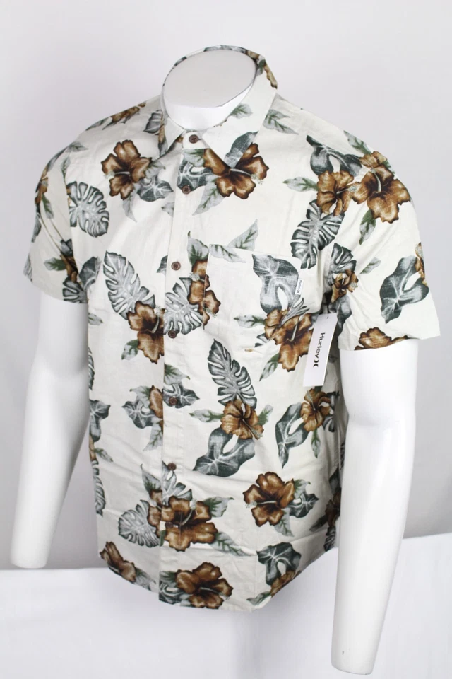 Hurley One and Only Stretch Print Pink Button Down Men's XL MVS0005570