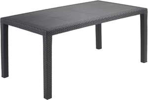 NO MANUFACTURER Tavolo Da Giardino Interno Ed Esterno in Resina Joker Antracite - Foto 1 di 12