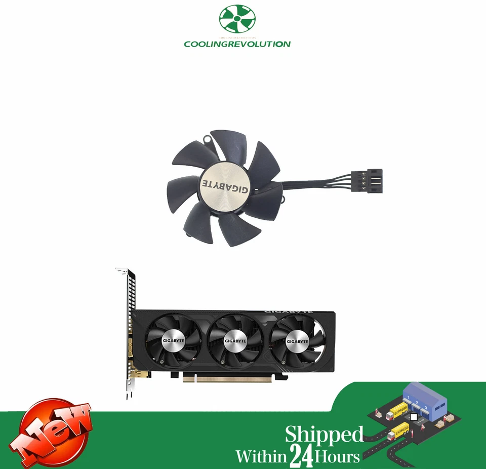 46MM GA51S2H Graphics card fan For Gigabyte GeForce RTX 4060 OC Low Profile Fan - Image 1 of 2