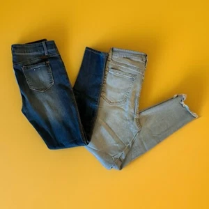 Bundle Of 2! 1822 Denim And JUST USA Skinny Jeans Dark And Light Wash Sz 6 / 28 - Picture 1 of 20