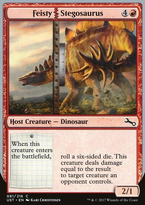 MTG Magic the Gathering Feisty Stegosaurus (81/288) Unstable NM - Image 1 of 1