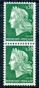 BRIEFMARKE FRANKREICH NEU ROULETTE NR. 1536a ** PAAR / MARIANNE DE CHEFFER  - Bild 1 von 1