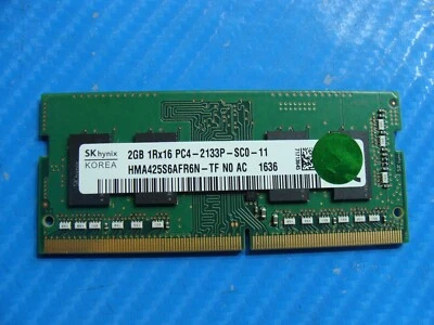 HP 15-ay009dx SK hynix 2GB 1Rx16 PC4-2133P Memory RAM SO-DIMM HMA425S6AFR6N-TF - Image 1 of 2