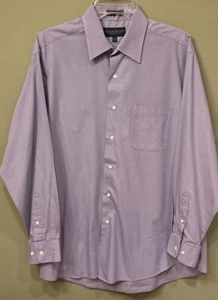 Giorgio Brutini Men's Lavender Long Sleeve Button Down Shirt Lg 16-16 1/2 34/35 - Picture 1 of 3