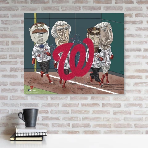 Nationals Unsigned Stretched 20x24 Canvas Giclee Print-Designed/Maz Adams Cover