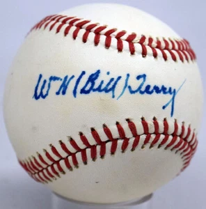  Bill Terry Single Signed Baseball 9 (ONL Giamatti) JSA LOA (full) 679281 - Picture 1 of 2