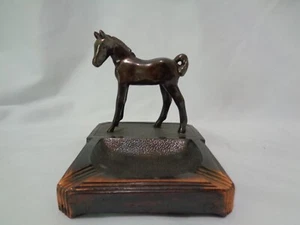 Scarce Dodge Gladys Brown Edwards Solid Metal Standing Colt Horse Ash Tray - Picture 1 of 12