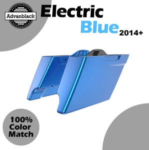 Advanblack Fits 14+ Harley Street Road Glide ELECTRIC BLUE Stretched Saddlebag - Picture 1 of 10