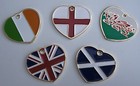 ENGRAVED PET ID TAGS - FLAG DESIGN  WALES ENGLAND SCOTLAND IRELAND GREAT BRITAIN