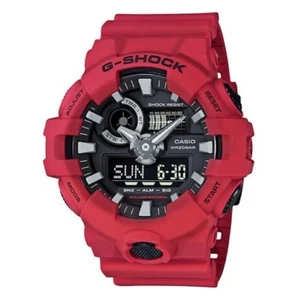 Casio G-Shock Red Analogue/Digital Mens Sports Watch GA700-4A GA-700-4ADR - Picture 1 of 6