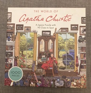 Puzzle 'Il Mondo di Agatha Christie', 1000 Pezzi 100% Completo Laurence King - Foto 1 di 6