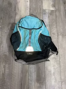 Zaino piccolo LL Bean blu chiaro/teal imbottito scuola viaggio escursionismo tasche - Foto 1 di 15