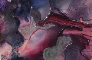 Peinture signée Mireille Lemoine - Composition abstraite - Bild 1 von 3