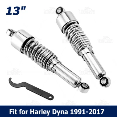 WEISEN Dyna 13" Rear Shocks For Harley Dyna Fat Bob Low Rider Wide Glide 91-17 - Image 1 of 4