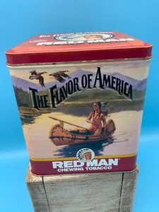 Vintage Red Man Golden Blend Tobacco Tin, The Flavor Of America Limited Edition - Picture 1 of 12