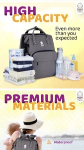 TsBabies Borsa per Pannolini Pieghevole Grigio Nuova - Foto 1 di 3
