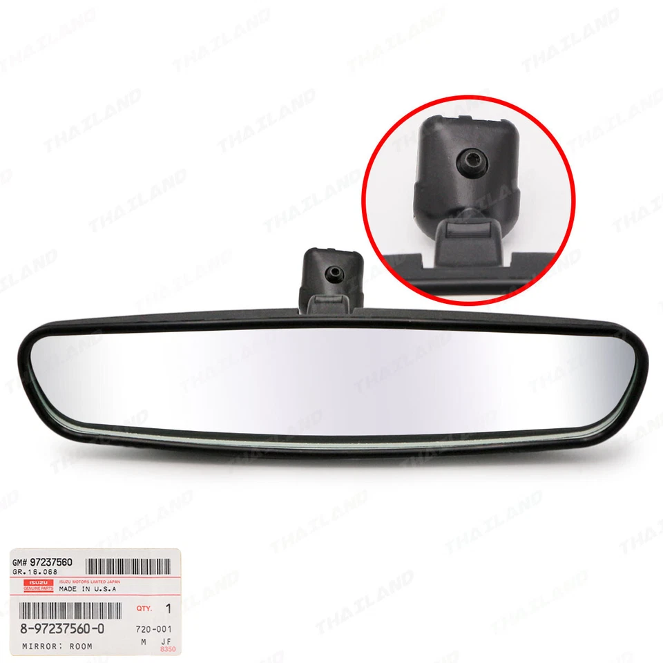 Interior Inside Rear View Mirror Black For Isuzu D-Max SLX Dmax TFR 2003 '07 - Image 1 of 4