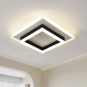 Plafoniera LED Moderna, 30W 3375LM Lampada Da Soffitto Quadrata in Acrilico, Lam - Foto 1 di 12