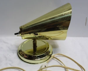 Vintage Mid Century Modern Atom Schwenkkegel Wandleuchte Lampe Wandleuchter Gold Mcm - Bild 1 von 6