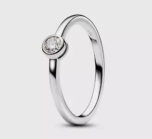 NEW Pandora Era Bezel Sterling Silver Lab-Grown Diamond Ring Size 6 192894C01 - Picture 1 of 3