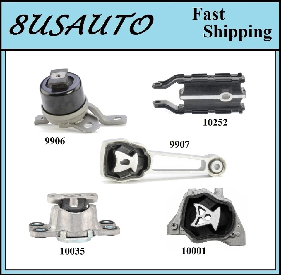 MONTAJE DE MOTOR Y TRANSMISIÓN 5 PIEZAS PARA VOLVO XC60, XC70, V70 3,0 L Y 3,2 L - TRANSMISIÓN AUTOMÁTICA. Foto 1 de 4