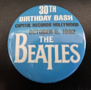 Beatles October 5 1992 30th Birthday Bash Capitol Records Promo Button Badge - Picture 1 of 1