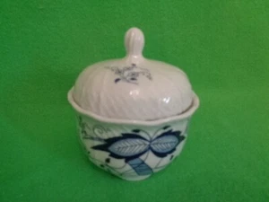 Azucarero 2 piezas patrón de cebolla de Schirnding Bavaria - Imagen 1 de 2