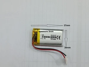 Batterie a litio ricaricabili 3.7v 500mAh basso dreno cuffie,Air Pods,smart wach - Foto 1 di 3