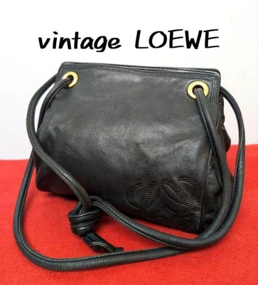 Bolso Bandolera LOEWE Anagrama Cuero Napa Negro Auténtico Foto 1 de 4