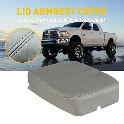 Para Dodge RAM 1500 2500 3500 02-08 Apoyabrazos Cojín Cubierta Consola Central Caja Almohadilla Foto 1 de 4