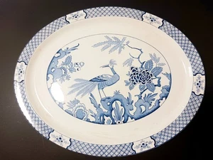 Antigua Bandeja Grande Plato Porcelana Madera y Son Oriental Colección Yuan - Imagen 1 de 8