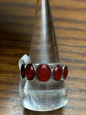 Bomb Party Ring Size 9 RG62485 She Loves A Classic Ruby Fused Quartz On Rhodium - Image 1 of 4