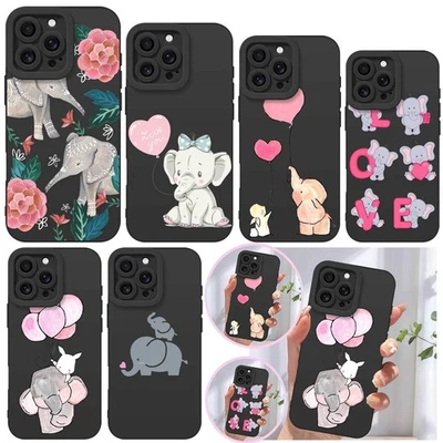 Силиконовый чехол-слон для Samsung S25 Ultra iPhone 17 Pro Max 16 15 чехол для телефона - Изображение 1 из 4