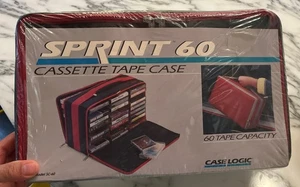 Case Logic Sc-60 Cassette Tape Case Storage Shoulder Strap Black Vtg 1987 NIP! - Picture 1 of 7