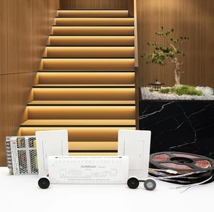 KMG-3233 Motion-Activated LED Stair Lighting Kit with Wall Switch, 40" Long Cutt - Picture 1 of 7