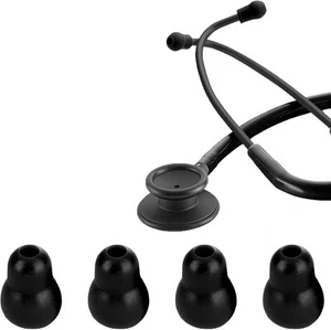 Silicone Ear Tips Earbud Replacement for Littmann Stethoscopes - Black  - Picture 1 of 7