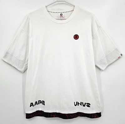 Camiseta blanca A Bathing Ape BAPE AAPE UNVS Universe Logo para hombre talla XL Foto 1 de 4