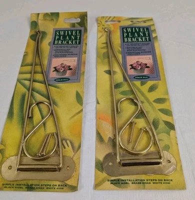 Lote de 2 Suportes Giratórios Vintage para Plantas -10 Polegadas - 180 Giratórios Novo em Pkg - Imagem 1 de 4