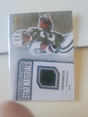 2006 Upper Deck Rookie Debut - Future Star Materials Leon Washington #FSM-LW... - Image 1 of 2