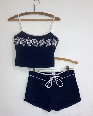 Traje de baño Tankini de dos piezas hawaiano hibisco Jean Co. Y2K Arizona nuevo sin etiquetas mediano Foto 1 de 4