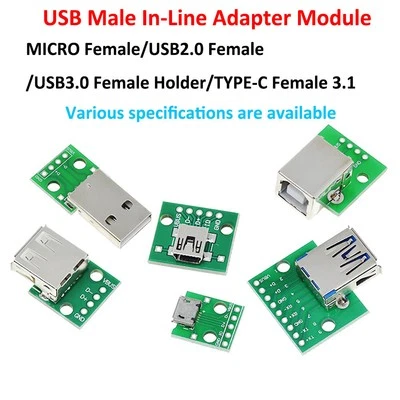 USB to2.0/3.0 Female/Male MICRO Typec Soldered Module Circuit Board Power Supply - Image 1 of 4