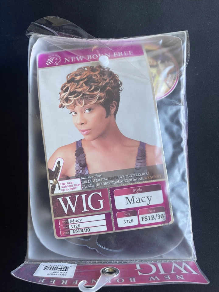 Peluca sintética New Born Free Cutie Macy Color 1B Foto 1 de 4