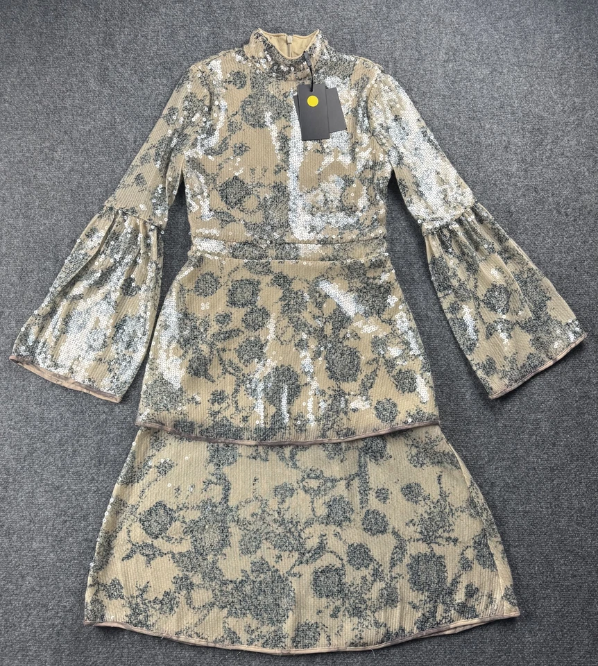 Cynthia Rowley Womens Dress 2 Sequin Michelle Printed Party NWT $595 - Image 1 of 4