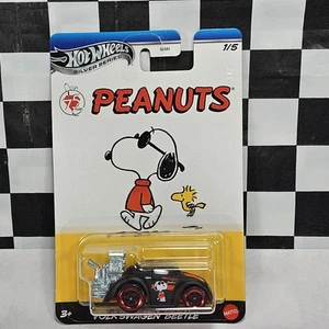2025 Hot Wheels Silver Series Peanuts 75th Snoopy Black Volkswagen Beetle Bug - Picture 1 of 9