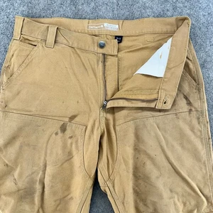 Carhartt Pants Mens 36x32 Brown Relaxed Fit Double Knee Carpenter Workwear - Picture 1 of 17