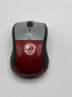 Logitech m505 Performance Laser wireless mouse w/ USB Dongle Tested Red Grey - Image 1 of 4